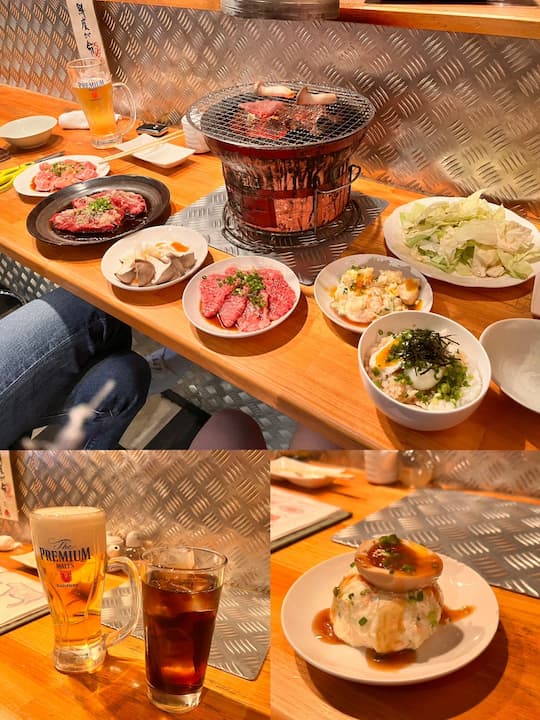 Restaurant around Mount Fuji, ほるもんがが（我乐）, offers charcoal-grilled Wagyu beef dishes