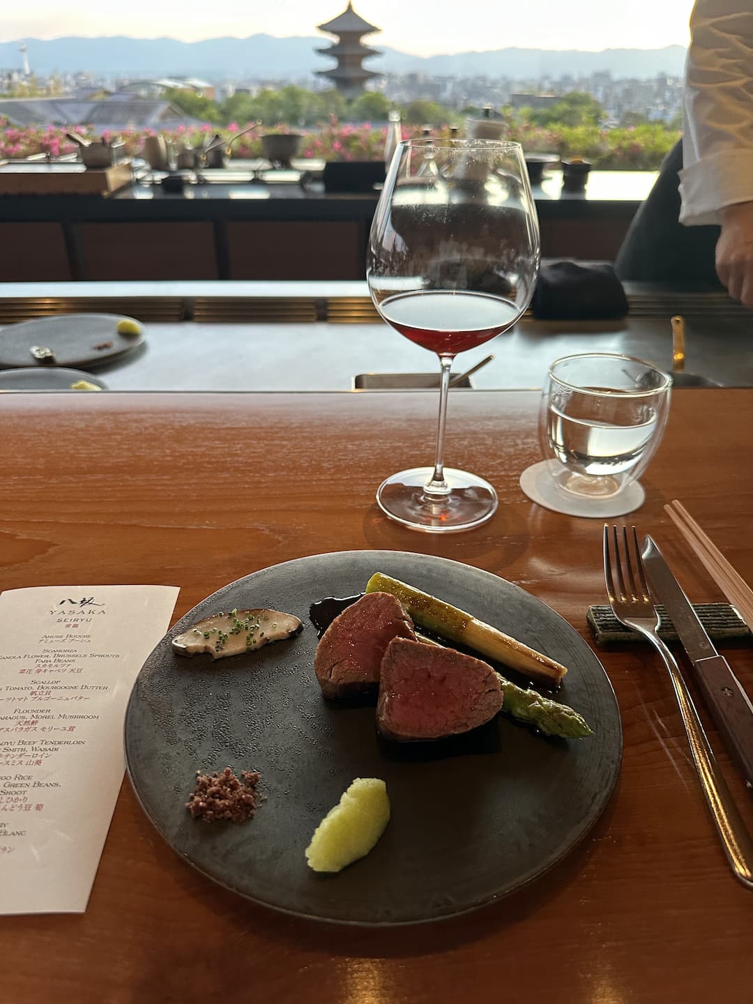 Dinner Set at YASAKA, the Signature Restaurant at Park Hyatt Kyoto - Premium Wagyu Beef
